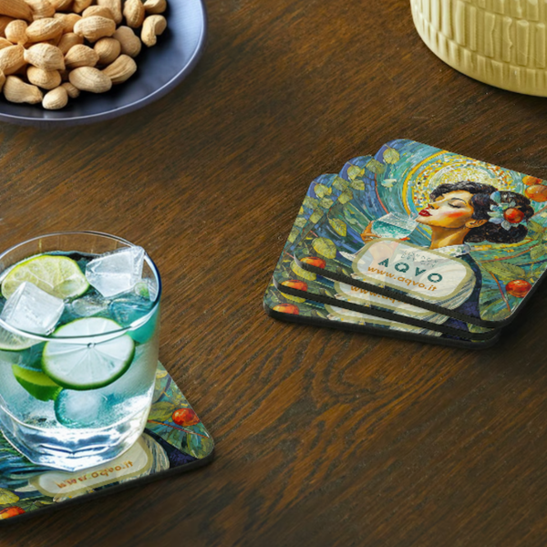 SET DA 6 SOTTOBICCHIERI "AQVO"