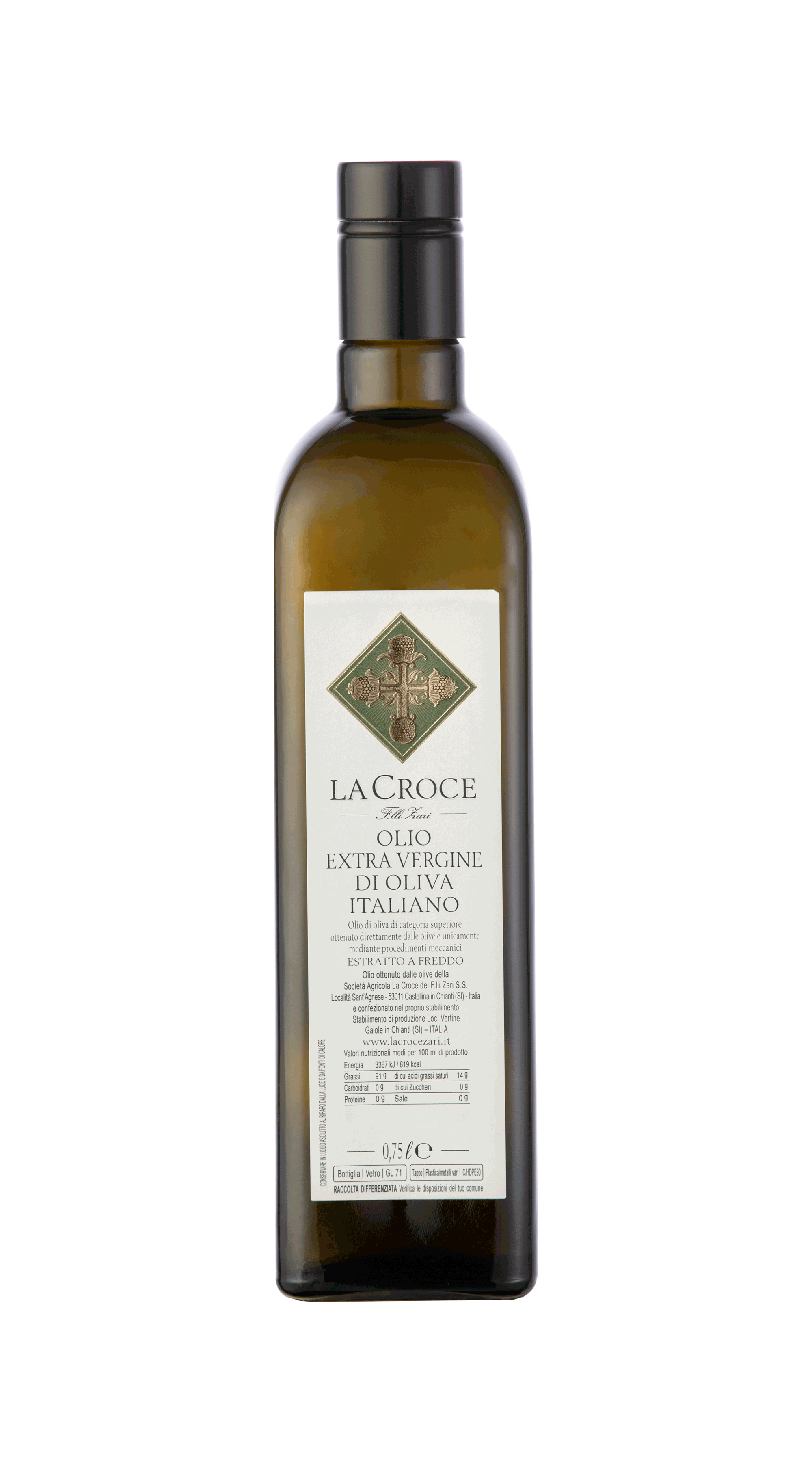 Olio Extravergine di Oliva 0,75 litri La Croce – vino e olio dalla Toscana