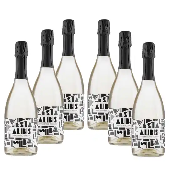 ALIBIS 6,0 EXTRA DRY BIOLOGICO- BOLLICINE LOW ALCOL 6.0% - 6 BOTTIGLIE