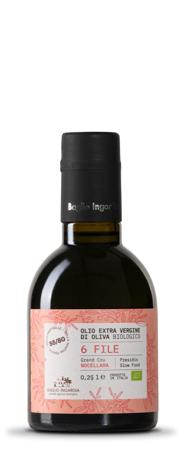 "6 FILE" Grand Cru Biologico Nocellara Monocultivar Presidio Slow Food 2024 - 25 cl 12xolio