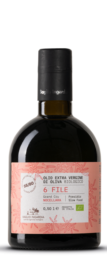 "6 FILE" Grand Cru Biologico Nocellara Monocultivar Presidio Slow Food 2024 - 50 cl 6xolio