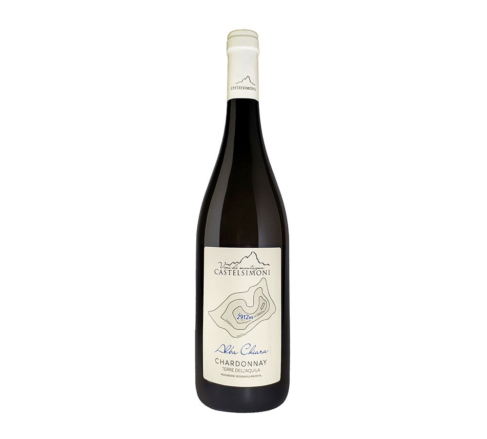 Alba chiara 2021 Chardonnay IGP Terre dell'Aquila affinato in bottiglia da 0,75 lt per almeno 24 mesi