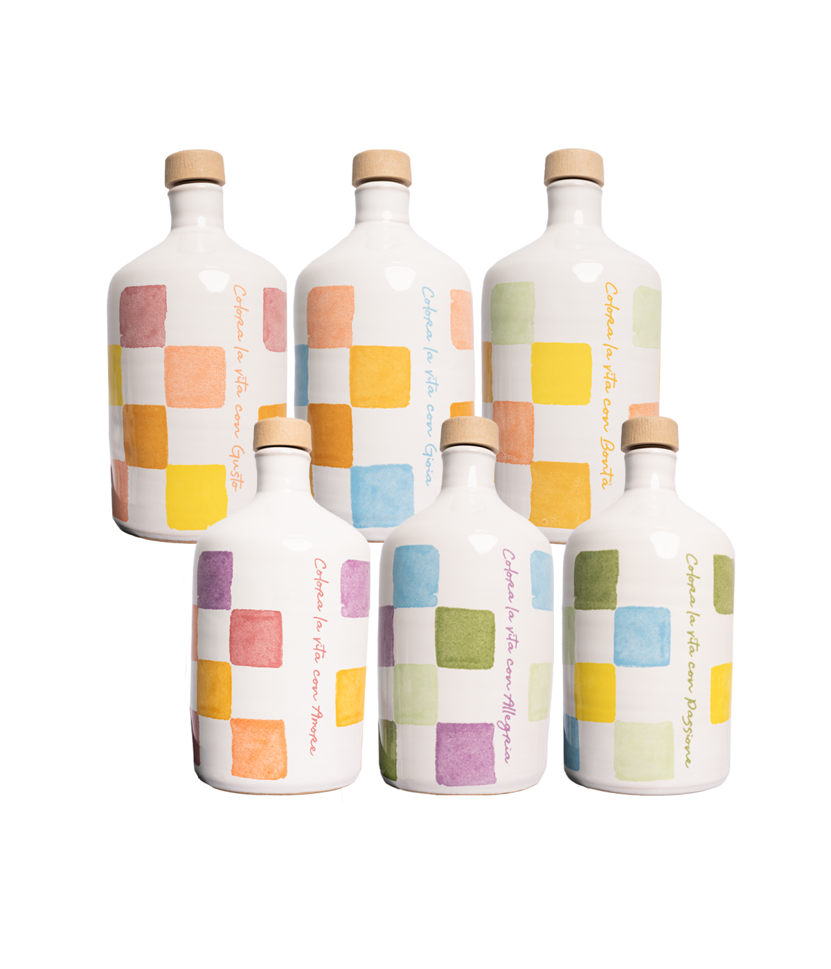 Set 6 Orci da 500ml olio Monocultivar ogliarola