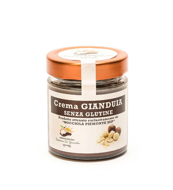 Crema Gianduia spalmabile con il 50% di nocciole di alta qualità, per i celiaci perchè non contiene glutine. Un prodotto di eccellenza e buonissimo.