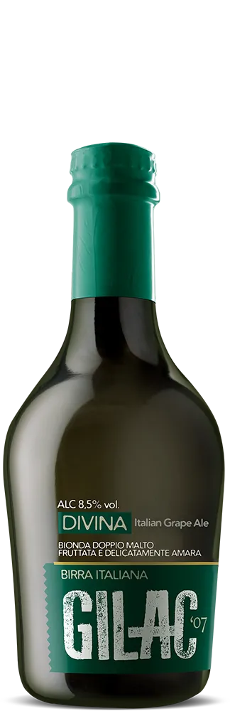 Divina Birra di colore giallo oro Italian Grape Ale 33 cl