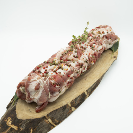 Filetto di Maialino lardellato al pepe rosa