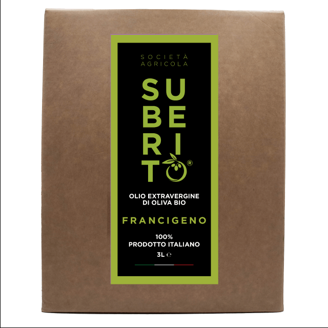 Francigeno – Coratina – Bag in Box Olio BIO extravergine di oliva 3 litri