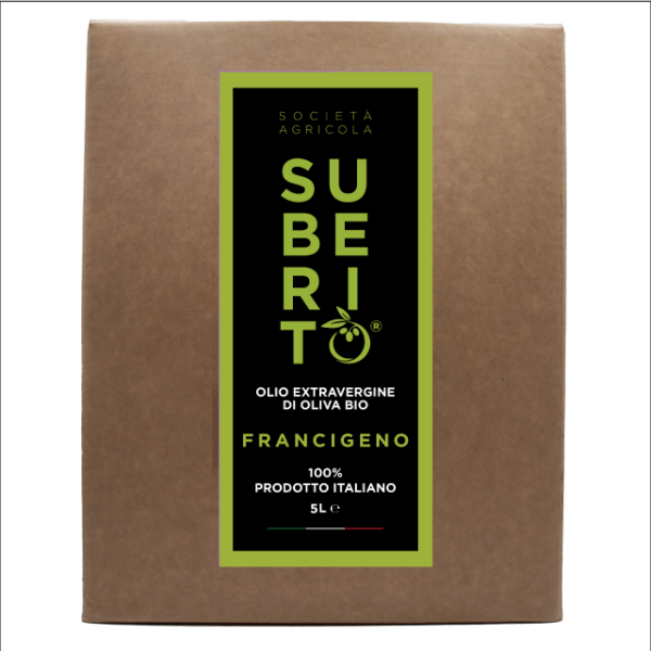 Francigeno – Coratina – Bag in Box Olio BIO extravergine di oliva 5 litri