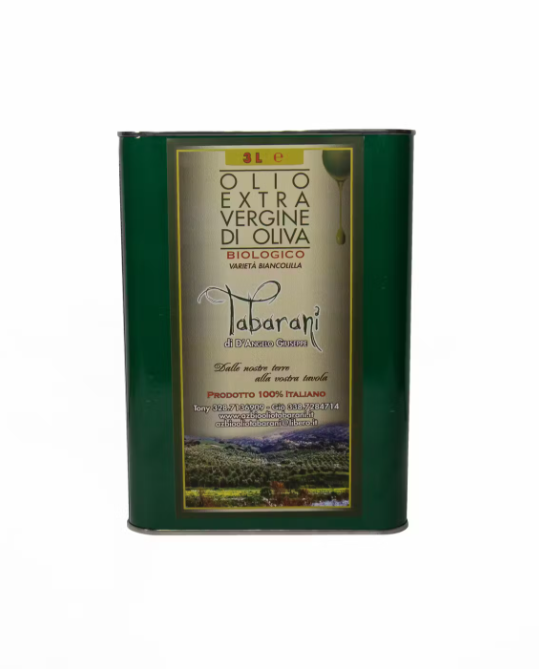 OLIO EXTRAVERGINE BIO MONOCULTIVAR DI BIANCOLILLA-100% ITALIANO - 3 litri
