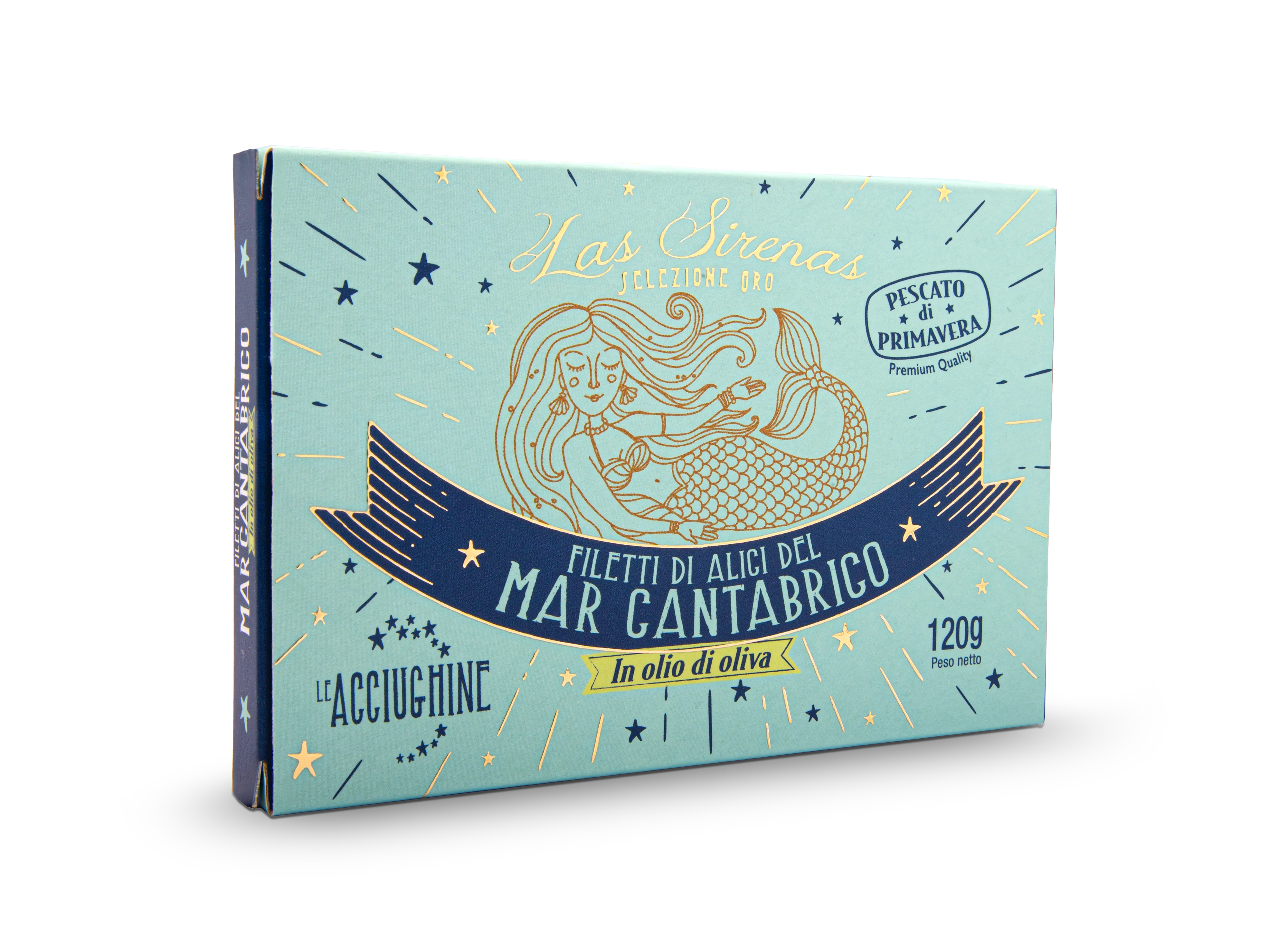 Filetti di Acciughe del Cantabrico 120 gr. XL 10 – 12 filetti SELEZIONE ORO LAS SIRENAS