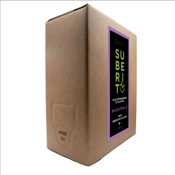 Maestrale – Ogliarola – Bag in Box Olio BIO extravergine di oliva 5 litri