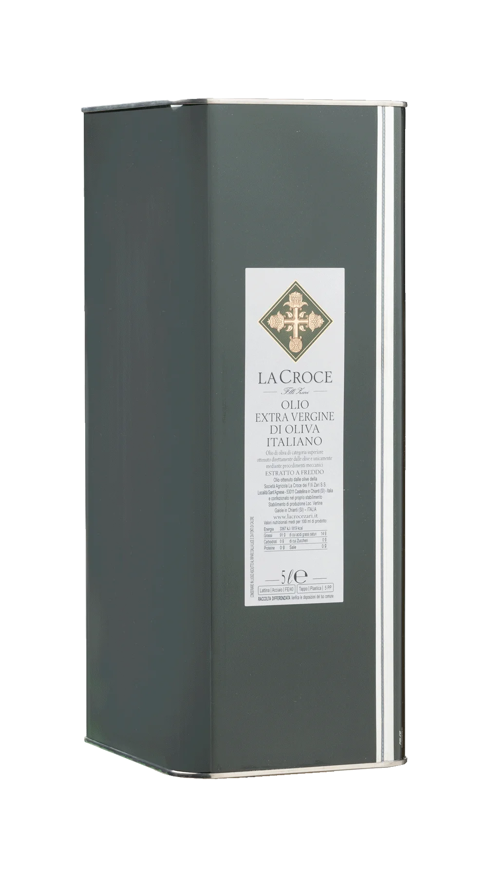 Olio Extravergine di Oliva 5 litri La Croce – vino e olio dalla Toscana
