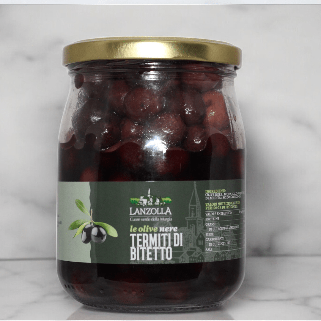 Olive nere al sale Termite di Bitetto 350gr