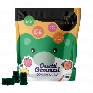 Orsetti Gommosi con Spirulina Bio, Vitamina C e Ferro – 100g