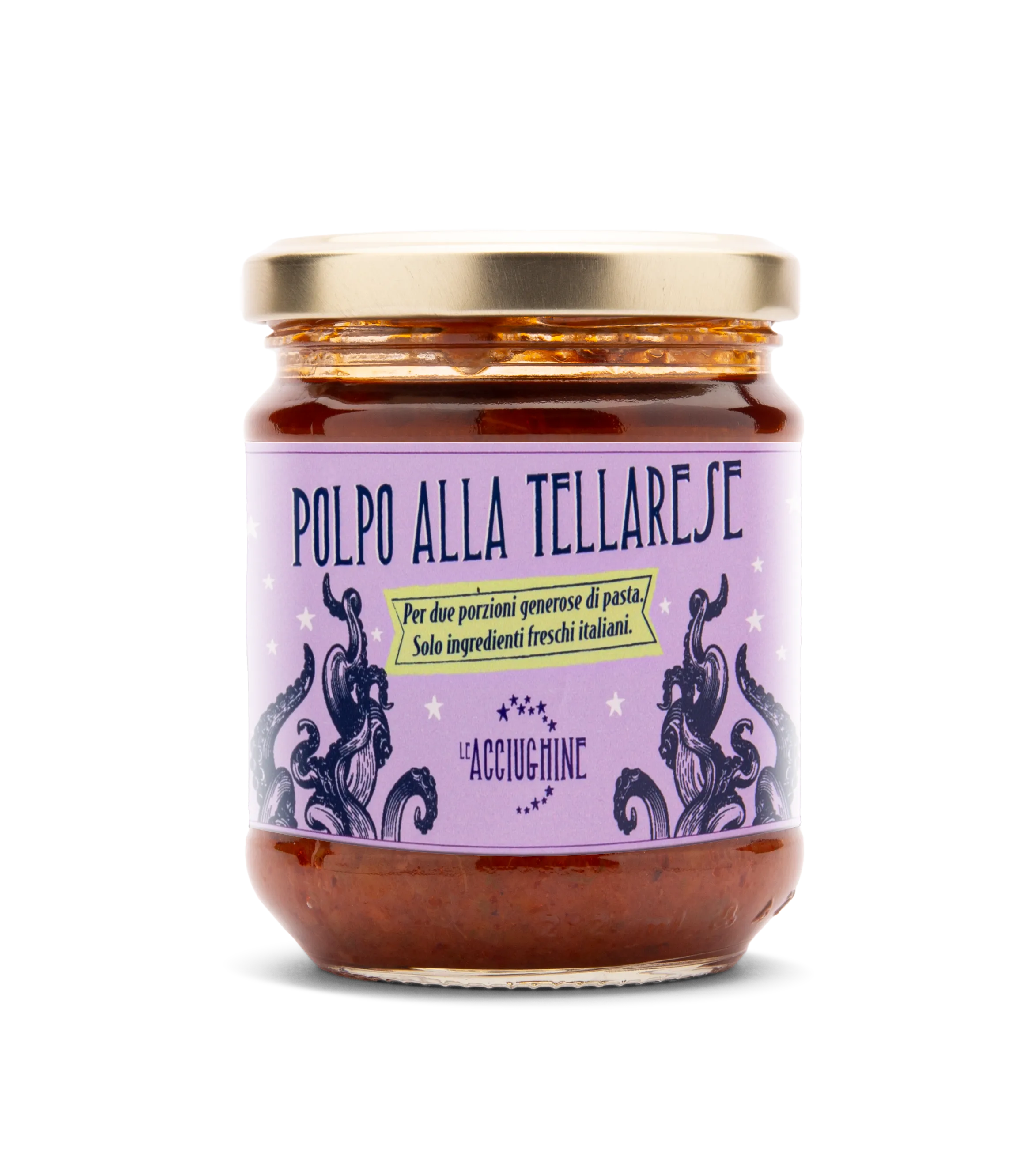 Sugo al Polpo con 50% di polpo lavorato dal fresco