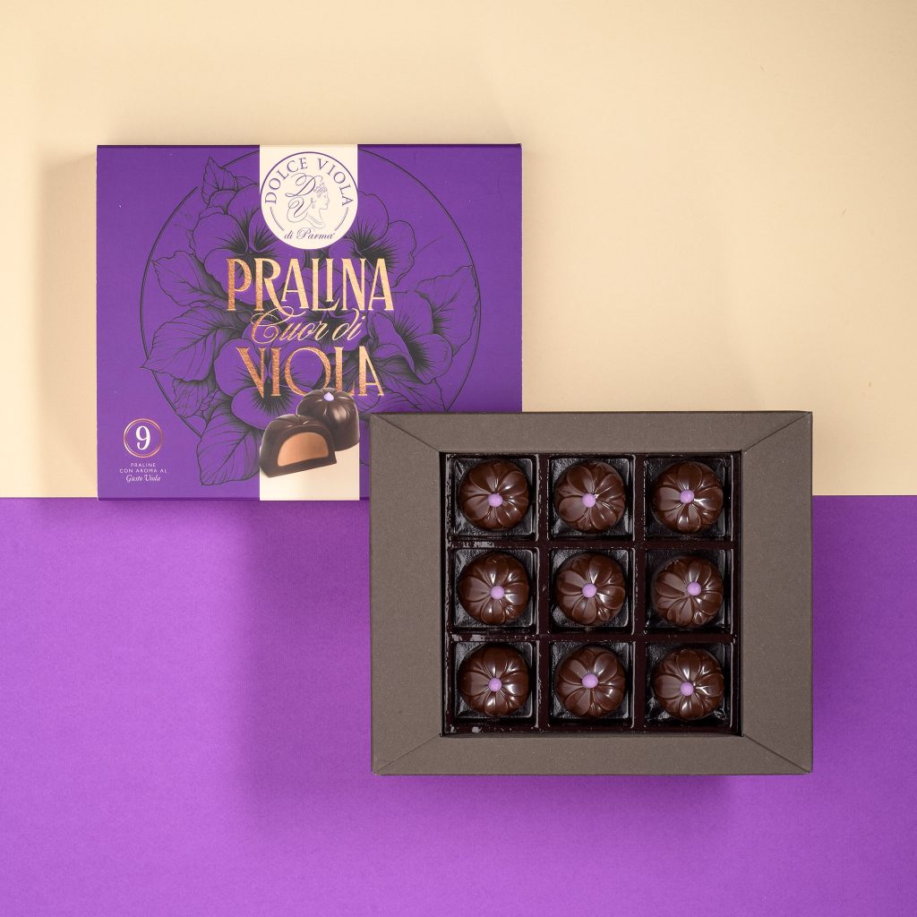 Praline con Aroma al gusto Viola 9 pz.
