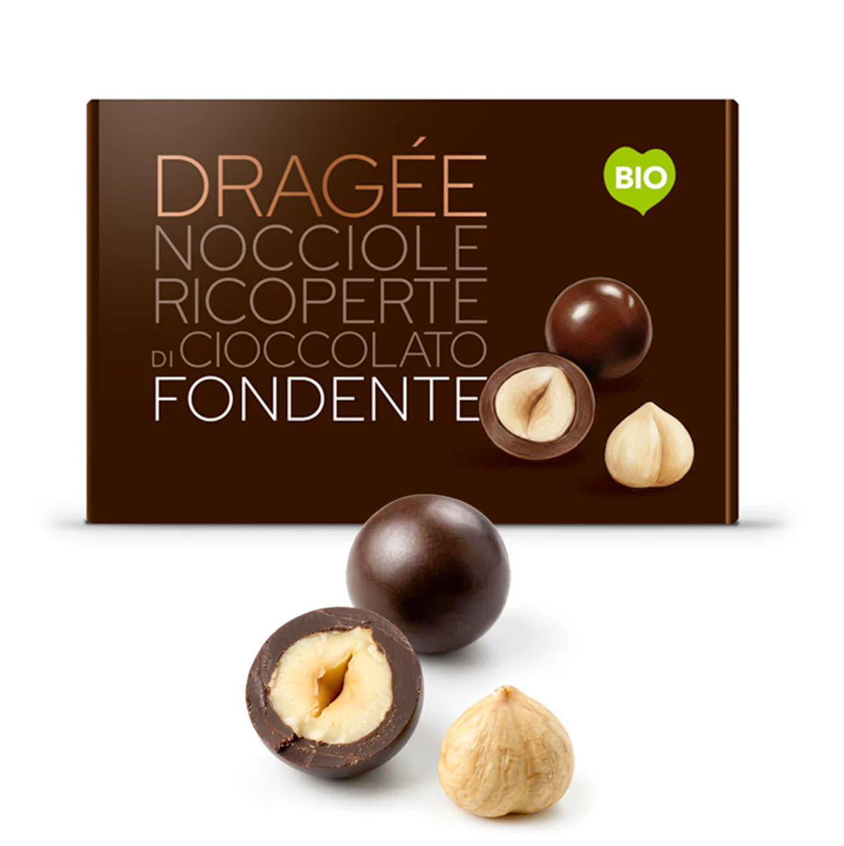 Dragée nocciole ricoperte di cioccolato fondente - 110g