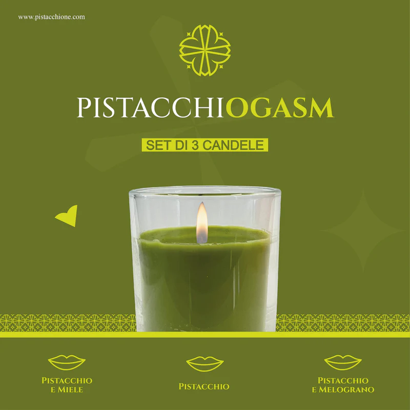 SET DI 3 CANDELE "PISTACCHIOGASM"