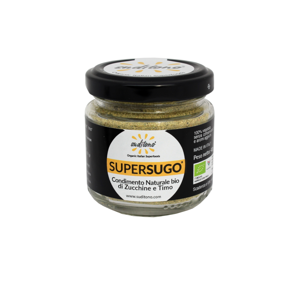 SUPERSUGO ZUCCHINE e TIMO. Condimento naturale bio di verdure deidratate