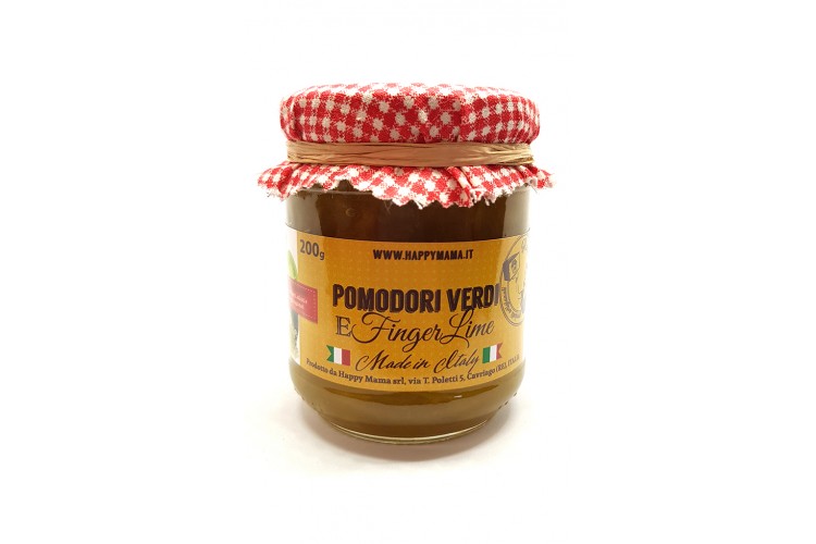 Pomodori verdi con caviale di lime