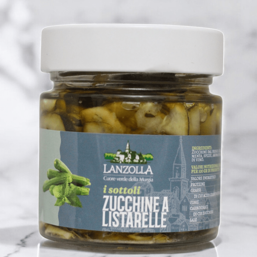 Zucchine a listarelle in olio EVO 200gr